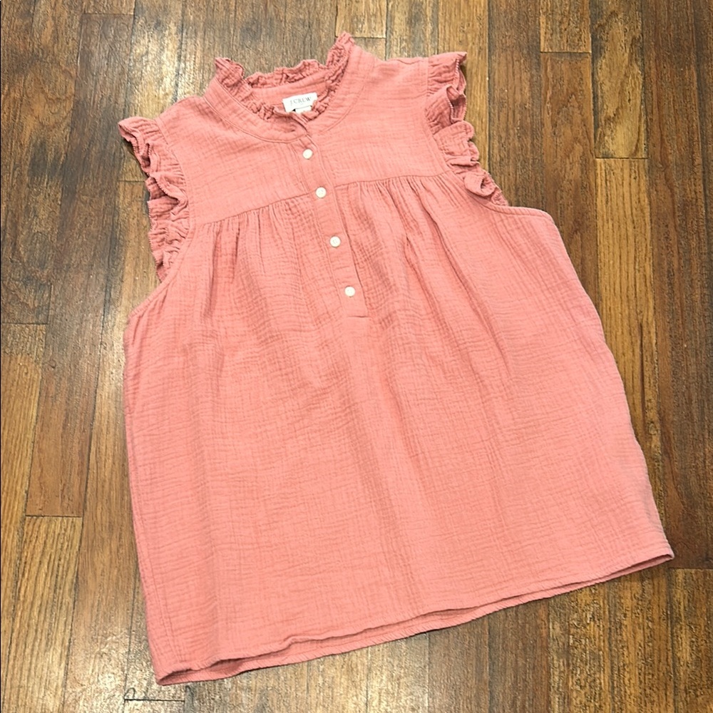 J. Crew Pink Textured Top
